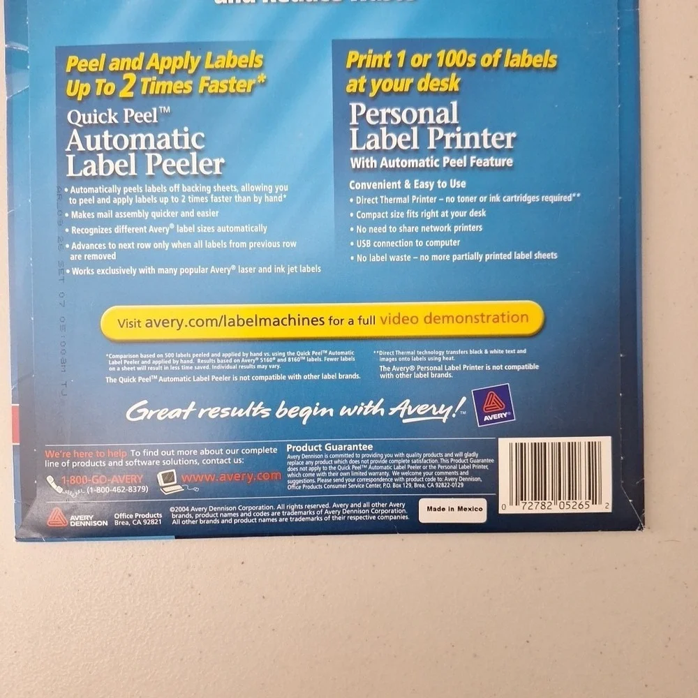Avery 5265 Full Sheet Laser Labels Jam & Smudge Free, 8 1/2